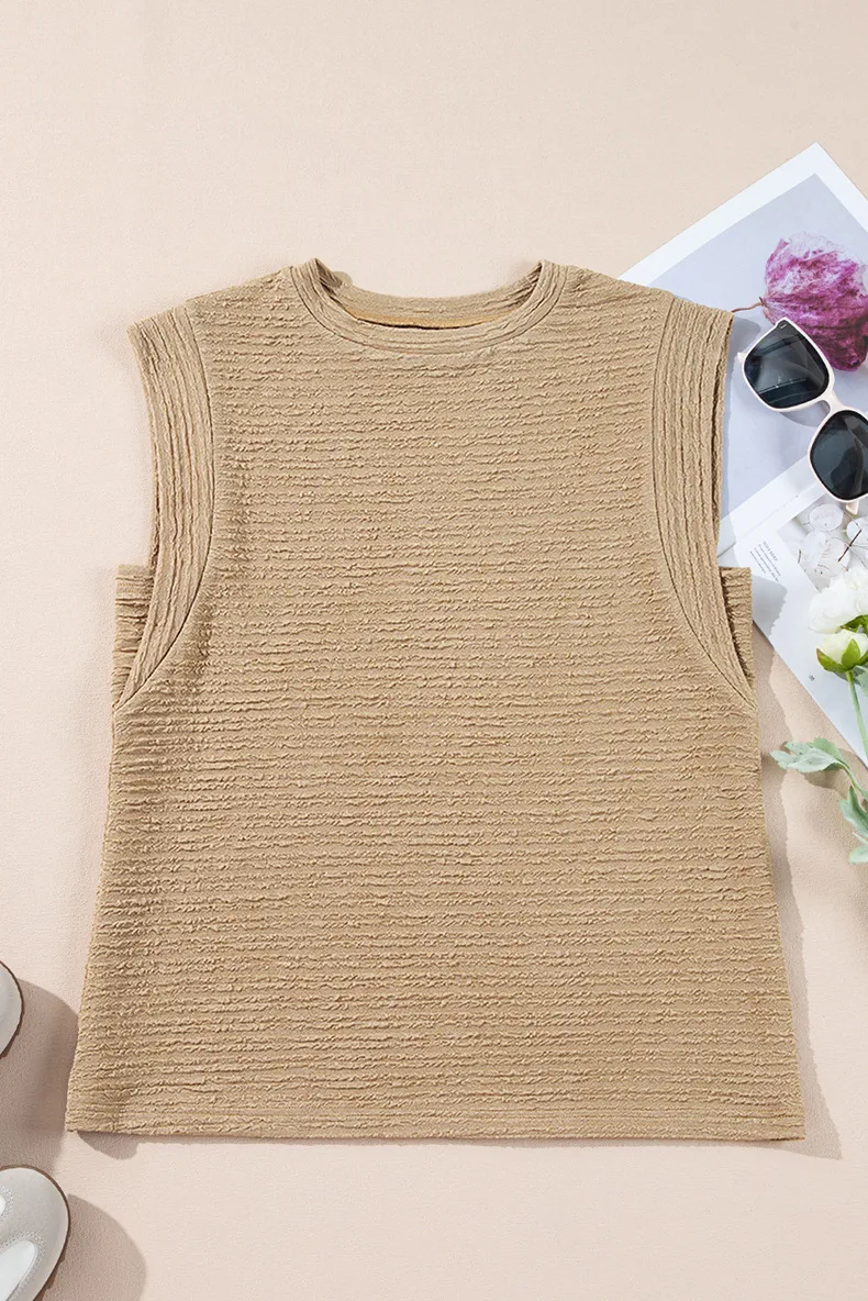 Summer New Style Pure Color Short Sleeve T-Shirt Women's Loose Simple Style Top Casual Round Neck Cotton Polyester Blend display picture 4