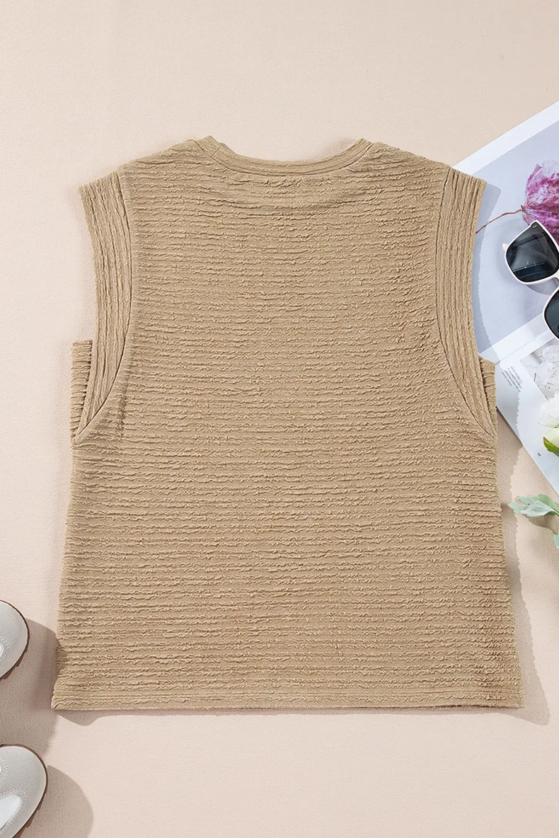 Summer New Style Pure Color Short Sleeve T-Shirt Women's Loose Simple Style Top Casual Round Neck Cotton Polyester Blend display picture 5