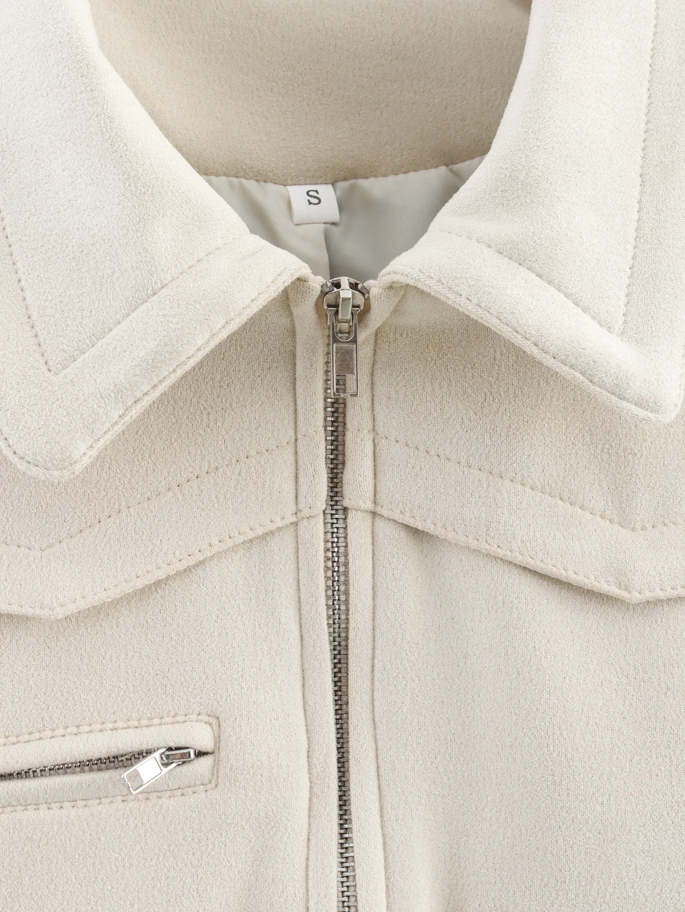 European Style Suede Jacket Outerwear Women's College Fresh Sweet Loose Fit Long Sleeve Vintage Style Fashion Outerwear display picture 13