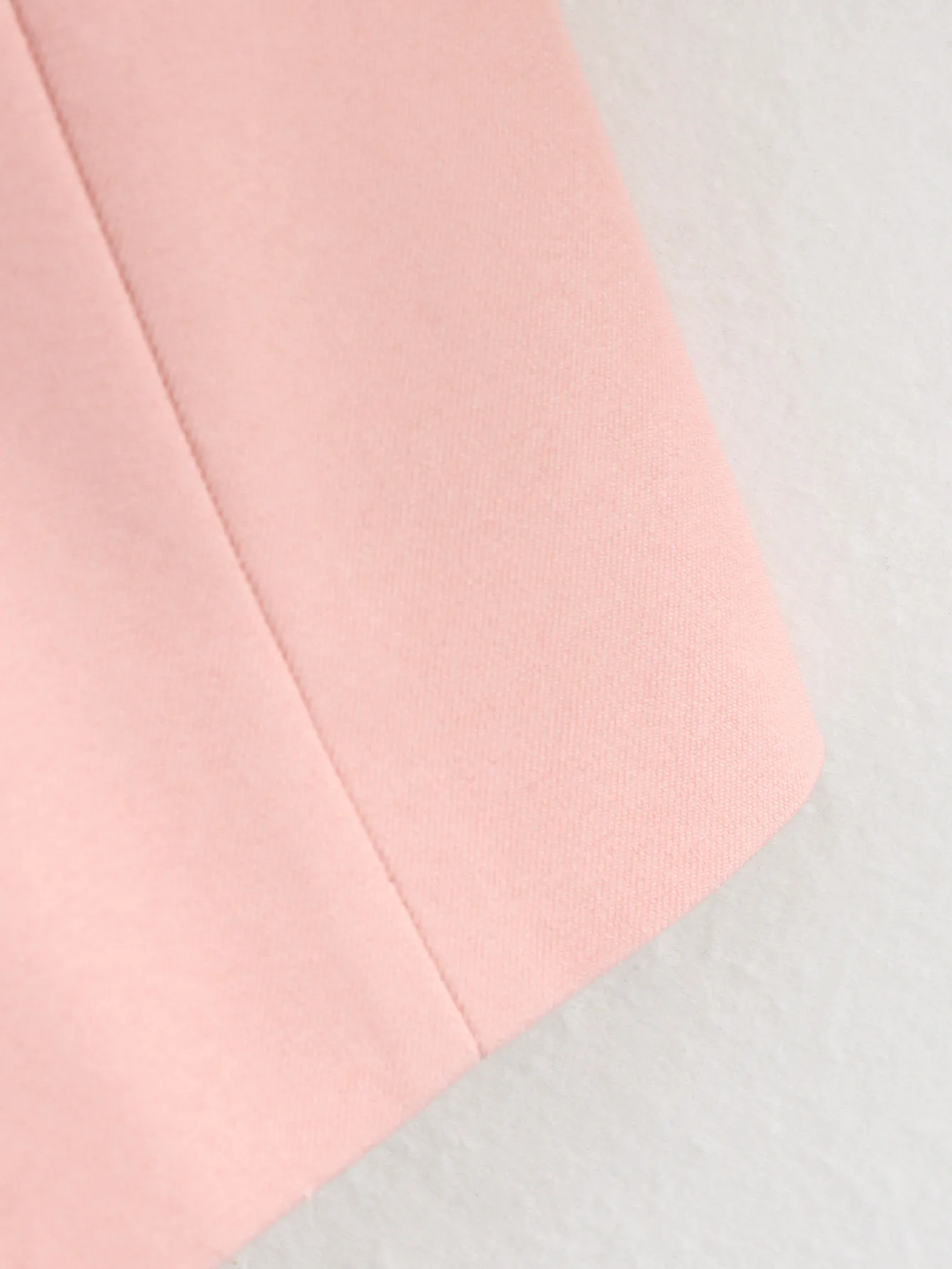 Fashionable Casual Loose Pink Suit Jacket Women's Short Outerwear Elegant V-neck Polyester Long Sleeve Dark Button Pure Color display picture 12