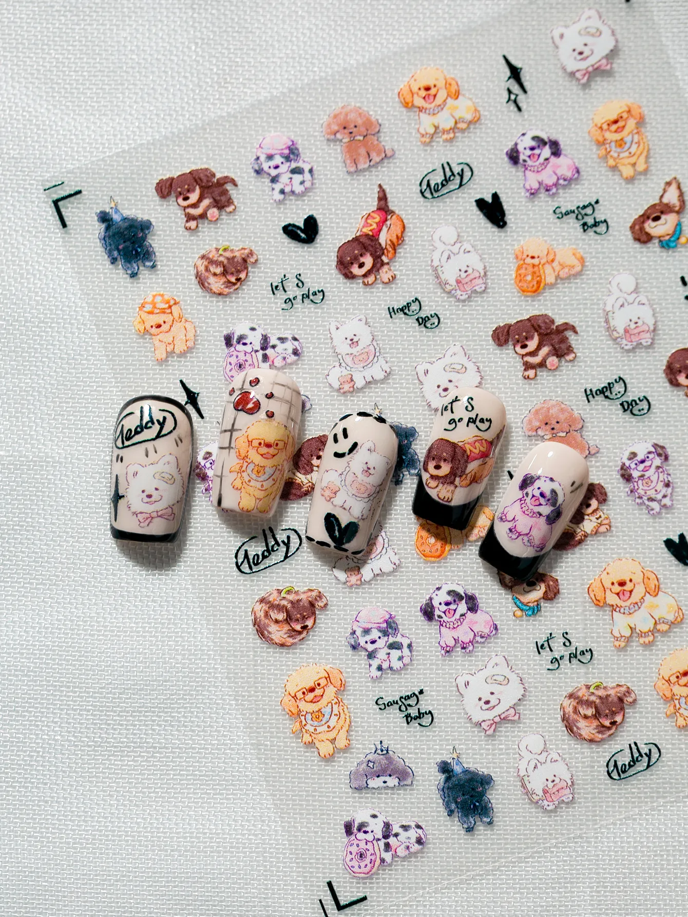 Ins Flat Nail Sticker New Cute Nail Sticker Good-looking Cartoon Design Waterproof Material Sticker Type Manicures Decoration display picture 6