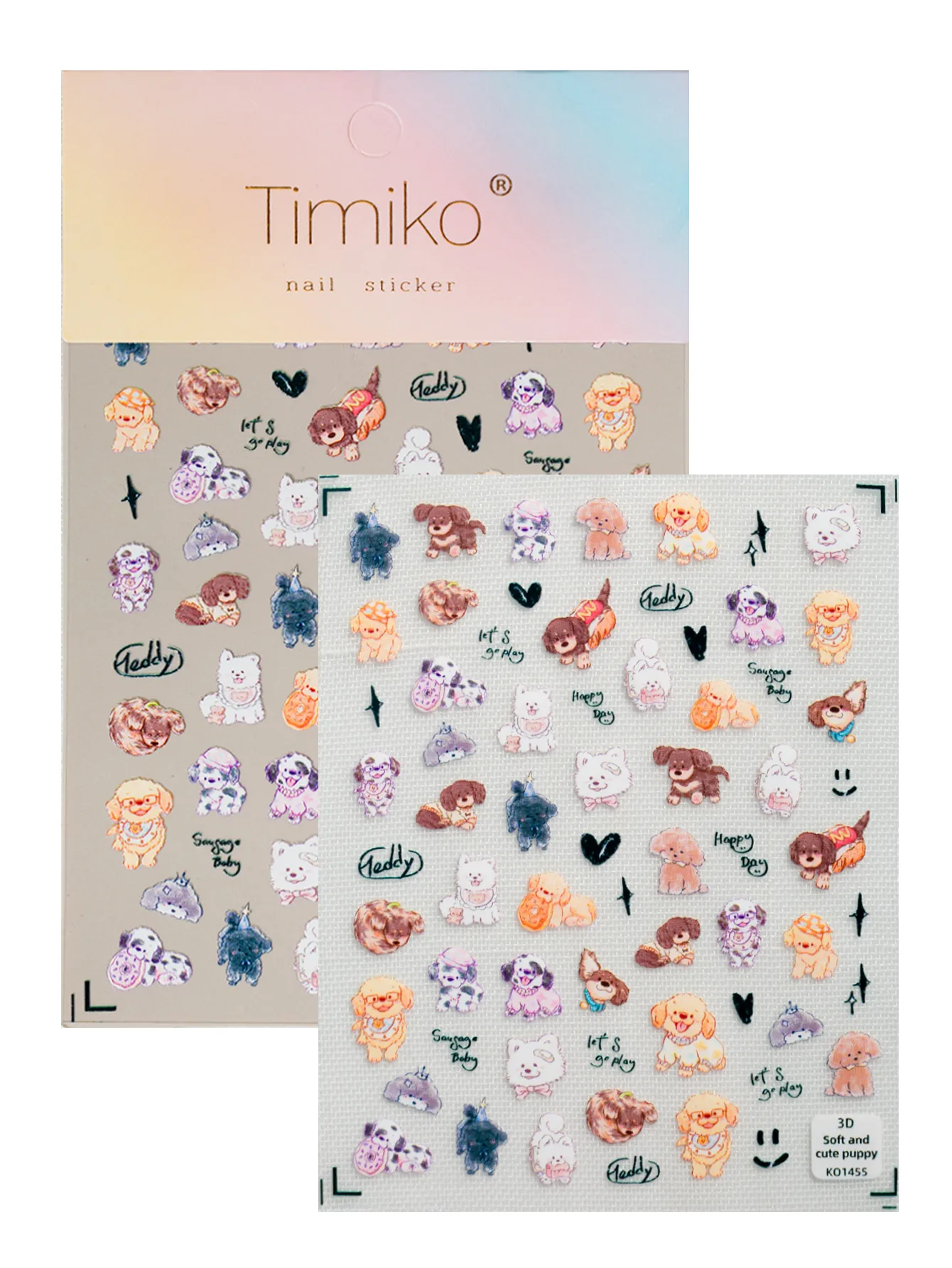 Ins Flat Nail Sticker New Cute Nail Sticker Good-looking Cartoon Design Waterproof Material Sticker Type Manicures Decoration display picture 9