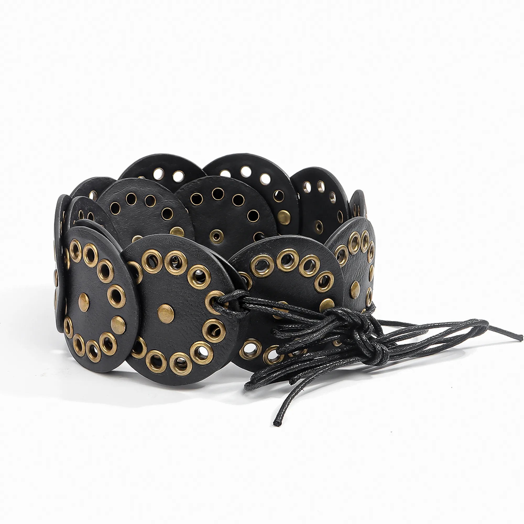 Retro Rivet Waist Belt Bohemian Decorative Knot Waist Coat For Skirts And Pants Multi-Functional Accessories Suitable For Office Date Vacation display picture 2