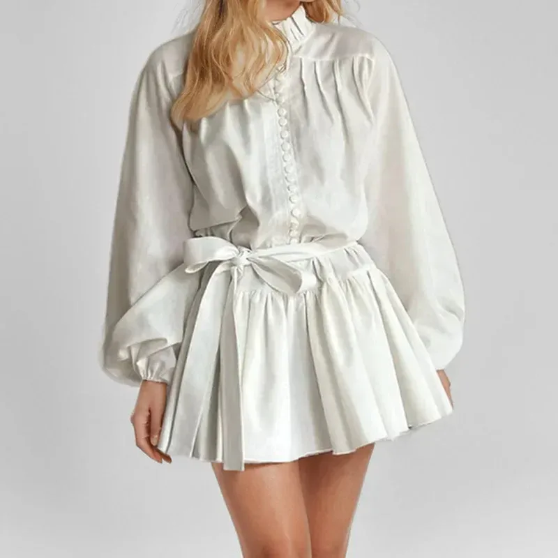 Spring Independent Station New  Women's Clothing Elegant Elegant Fashion Long Sleeve Lace-up National Style Printing Dress display picture 7