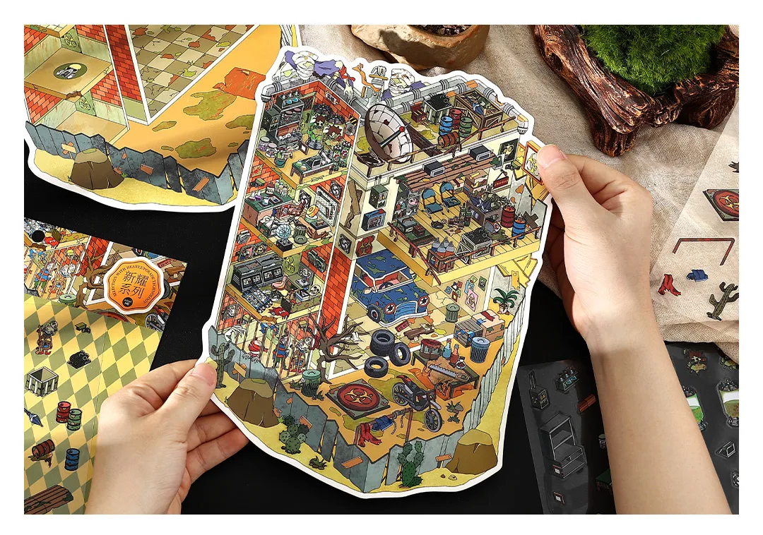 1 Piece Cartoon School PET Paper Card Cartoon Style Vintage Style Maximalism Stickers display picture 11