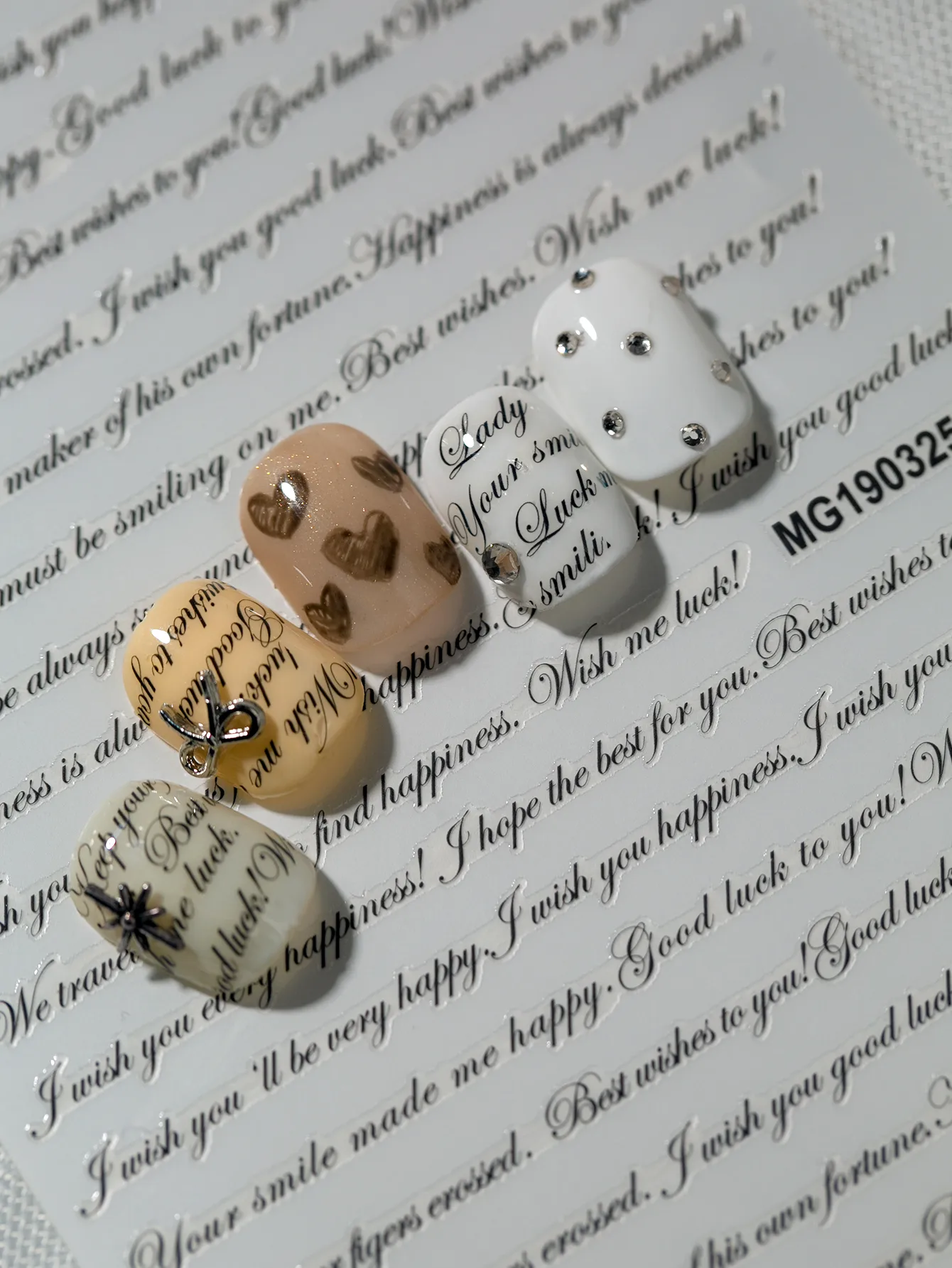 Modern Style Simple Style Classic Style Letter Nail Decals Nail Stickers Nail Sticker display picture 3
