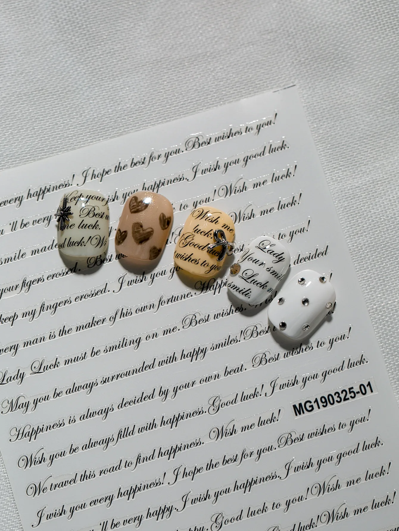 Modern Style Simple Style Classic Style Letter Nail Decals Nail Stickers Nail Sticker display picture 6