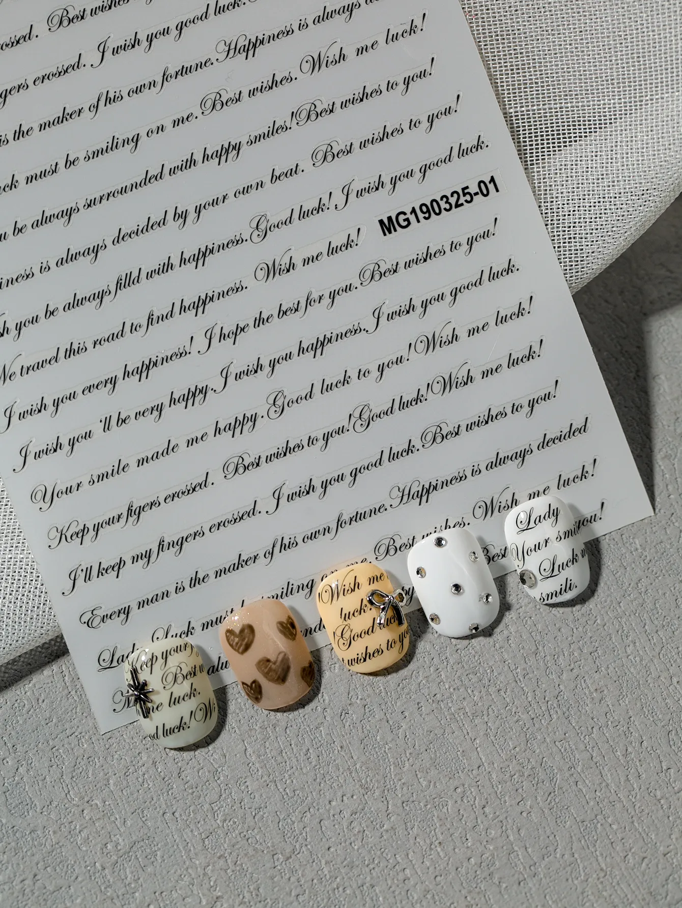 Modern Style Simple Style Classic Style Letter Nail Decals Nail Stickers Nail Sticker display picture 7