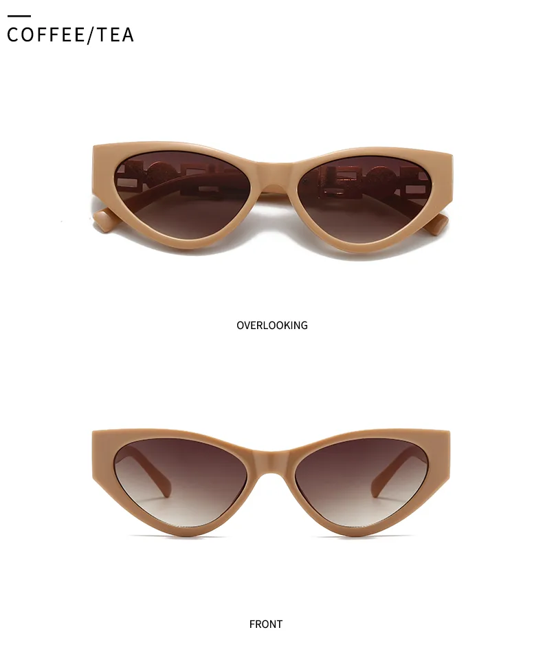Unisex Cat Eye Sunglasses Fashionable Street Style Narrow Trendy Women Men Eyewear Show Off Casual Polarized UV400 All Seasons display picture 3