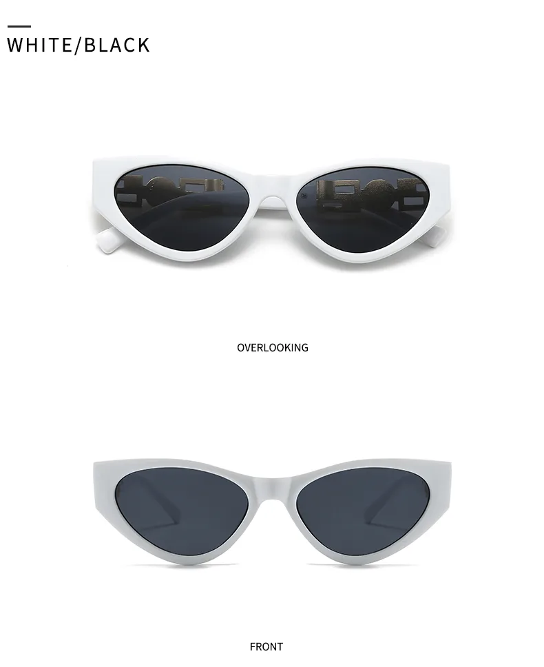 Unisex Cat Eye Sunglasses Fashionable Street Style Narrow Trendy Women Men Eyewear Show Off Casual Polarized UV400 All Seasons display picture 8