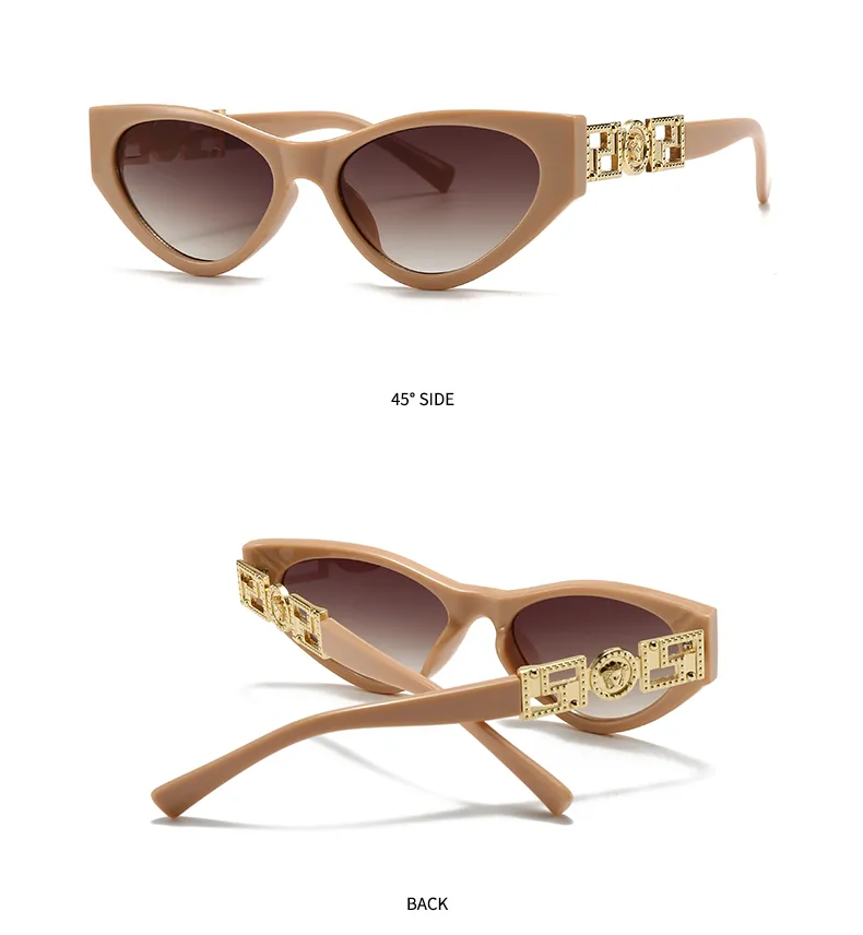 Unisex Cat Eye Sunglasses Fashionable Street Style Narrow Trendy Women Men Eyewear Show Off Casual Polarized UV400 All Seasons display picture 13