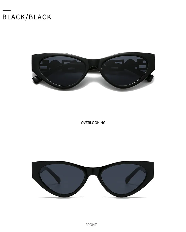 Unisex Cat Eye Sunglasses Fashionable Street Style Narrow Trendy Women Men Eyewear Show Off Casual Polarized UV400 All Seasons display picture 12