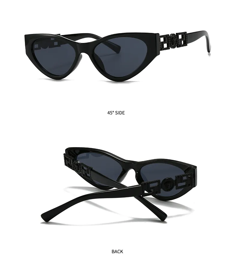 Unisex Cat Eye Sunglasses Fashionable Street Style Narrow Trendy Women Men Eyewear Show Off Casual Polarized UV400 All Seasons display picture 11