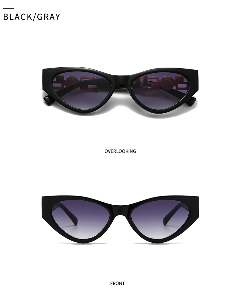 Unisex Cat Eye Sunglasses Fashionable Street Style Narrow Trendy Women Men Eyewear Show Off Casual Polarized UV400 All Seasons display picture 15
