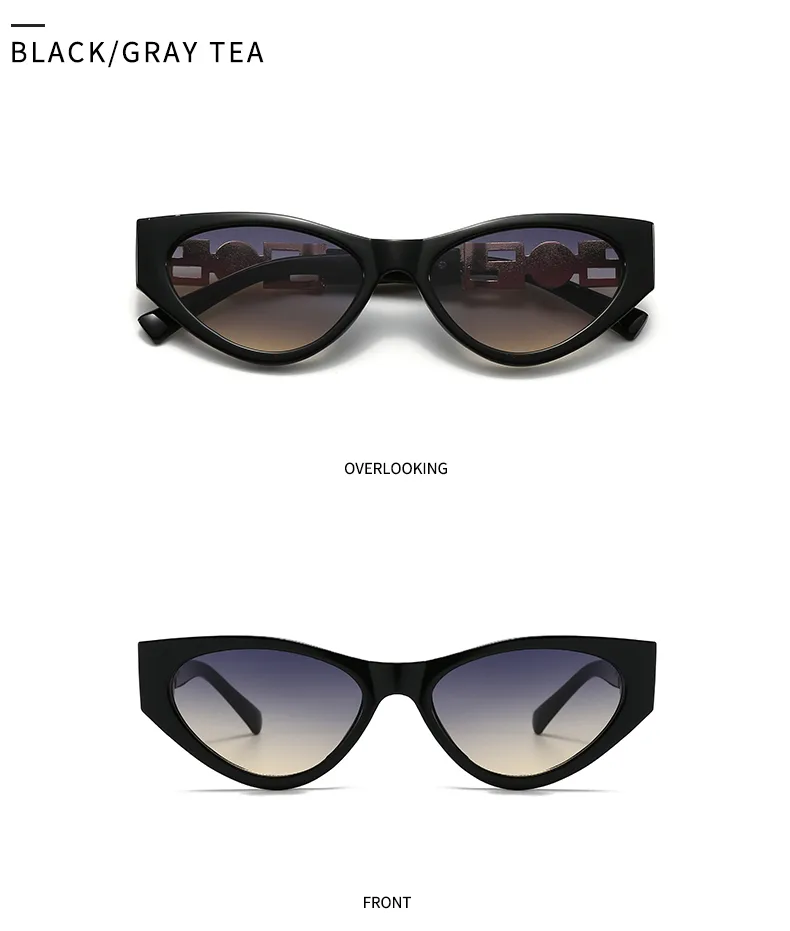 Unisex Cat Eye Sunglasses Fashionable Street Style Narrow Trendy Women Men Eyewear Show Off Casual Polarized UV400 All Seasons display picture 20