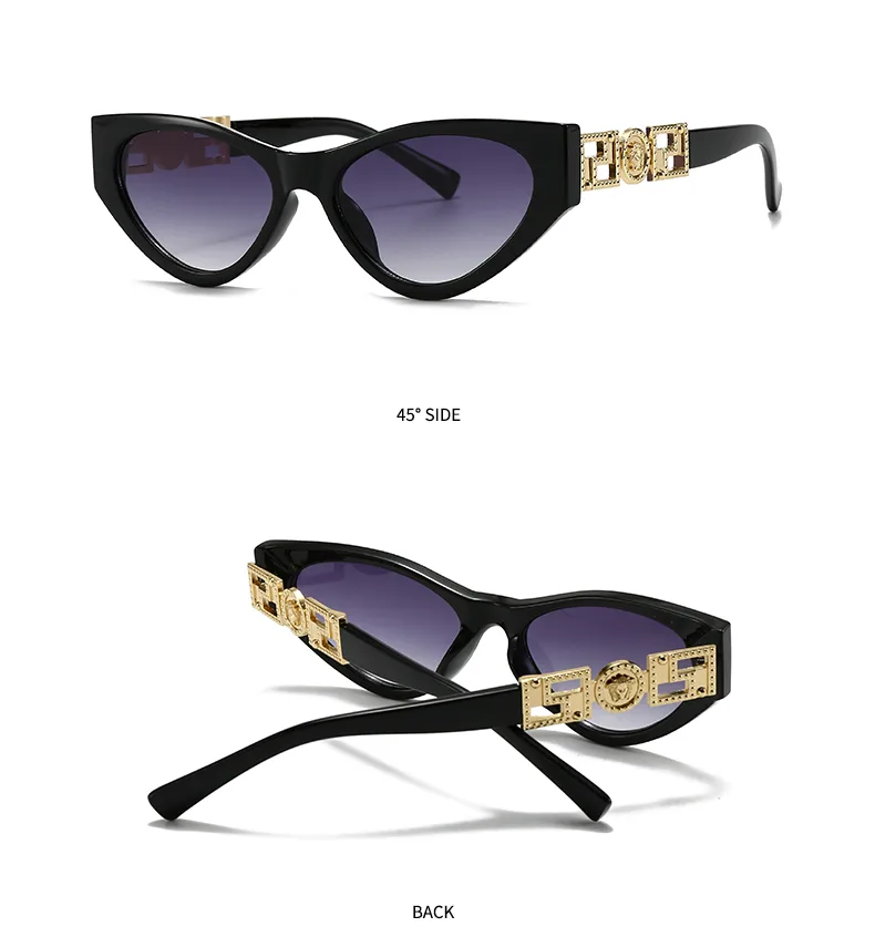 Unisex Cat Eye Sunglasses Fashionable Street Style Narrow Trendy Women Men Eyewear Show Off Casual Polarized UV400 All Seasons display picture 21