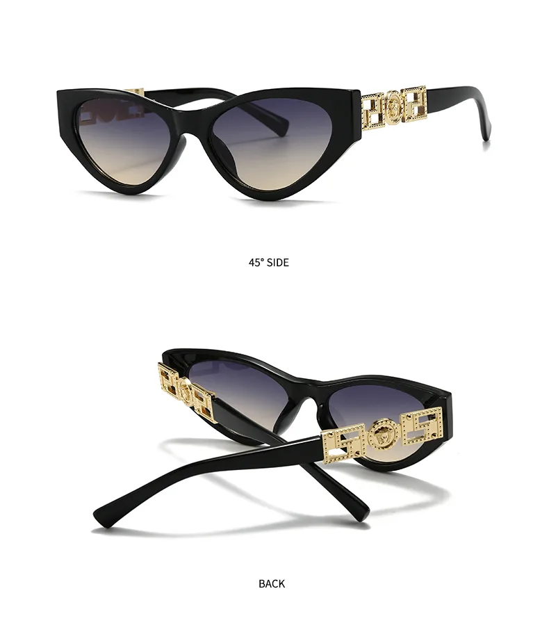 Unisex Cat Eye Sunglasses Fashionable Street Style Narrow Trendy Women Men Eyewear Show Off Casual Polarized UV400 All Seasons display picture 16