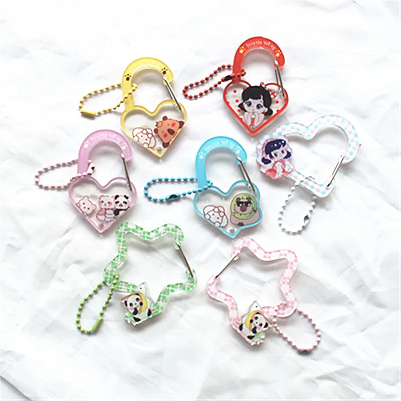 Acrylic Keychain Cartoon Character Pendant Metal Acrylic Key Ring Cute Sweet Casual Style Suitable For Daily Party Holiday Use display picture 1