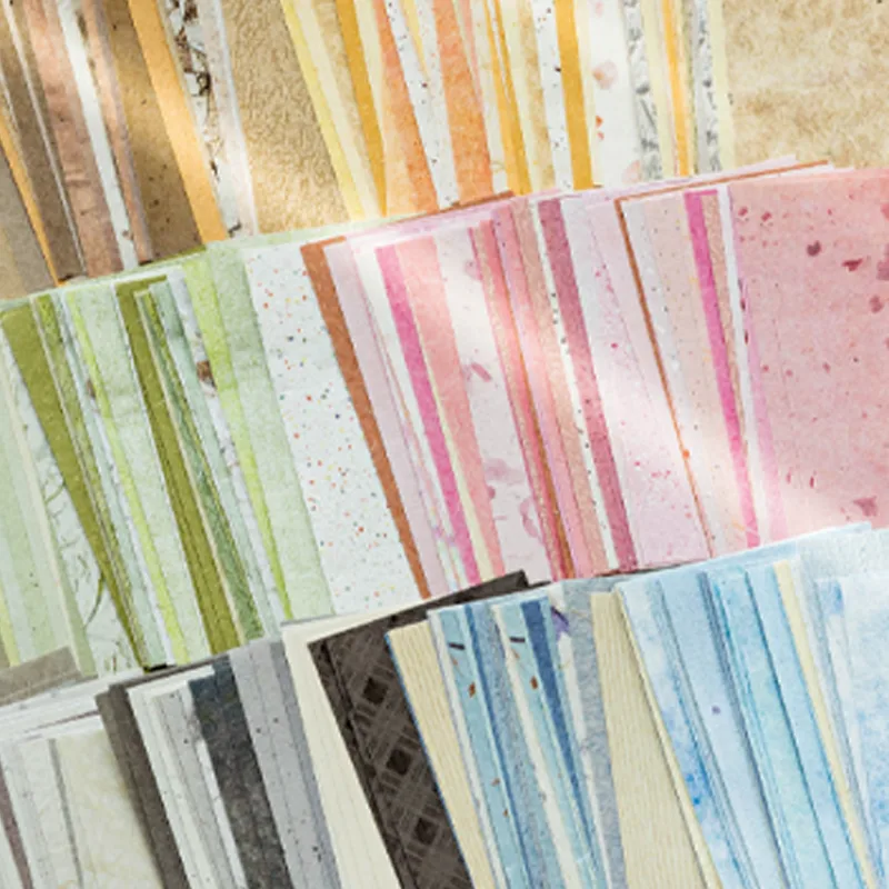 Retro Color Paper Creative DIY Decorative Material Office Supplies Scrapbooking Album Base Paper Special Paper 6 Styles 50 Sheets/Package display picture 3