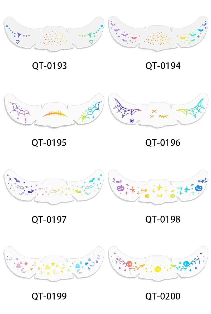 New Arrival Laser Halloween Freckle Tattoo Sticker Waterproof Freckle Stickers Face Pasters Wansheng Dark Party Makeup Stickers display picture 6