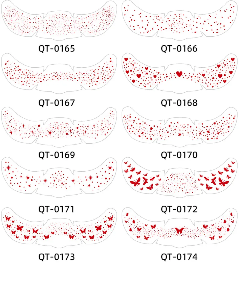 New Arrival Freckles Tattoo Sticker Red XINGX Butterfly Party Gathering Festival Event Makeup Face Pasters Tattoo display picture 3