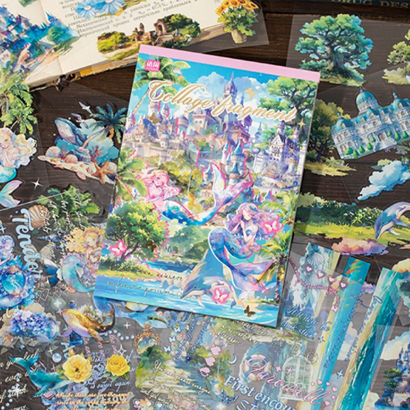 Scenic Figure Theme Stickers 20 Sheets/Book PET Material Scrapbooking Series DIY Journal Mobile Phone Case Album Stickers display picture 5