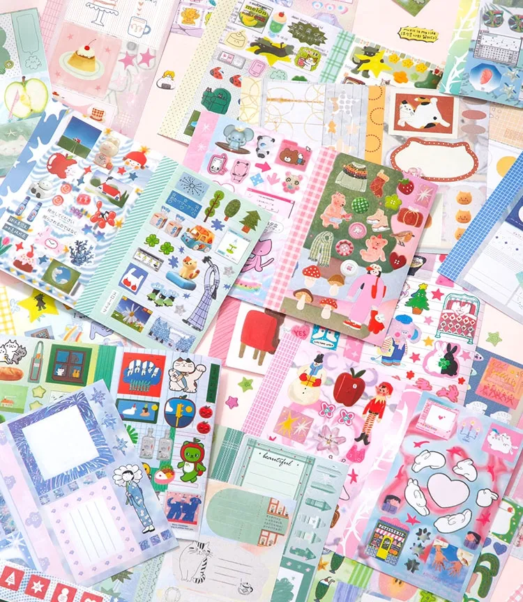 Cute New Style Cartoon Stickers 30 Sheets DIY Decorative Scrapbooking Sticker Books Animal Pattern School Supplies display picture 8