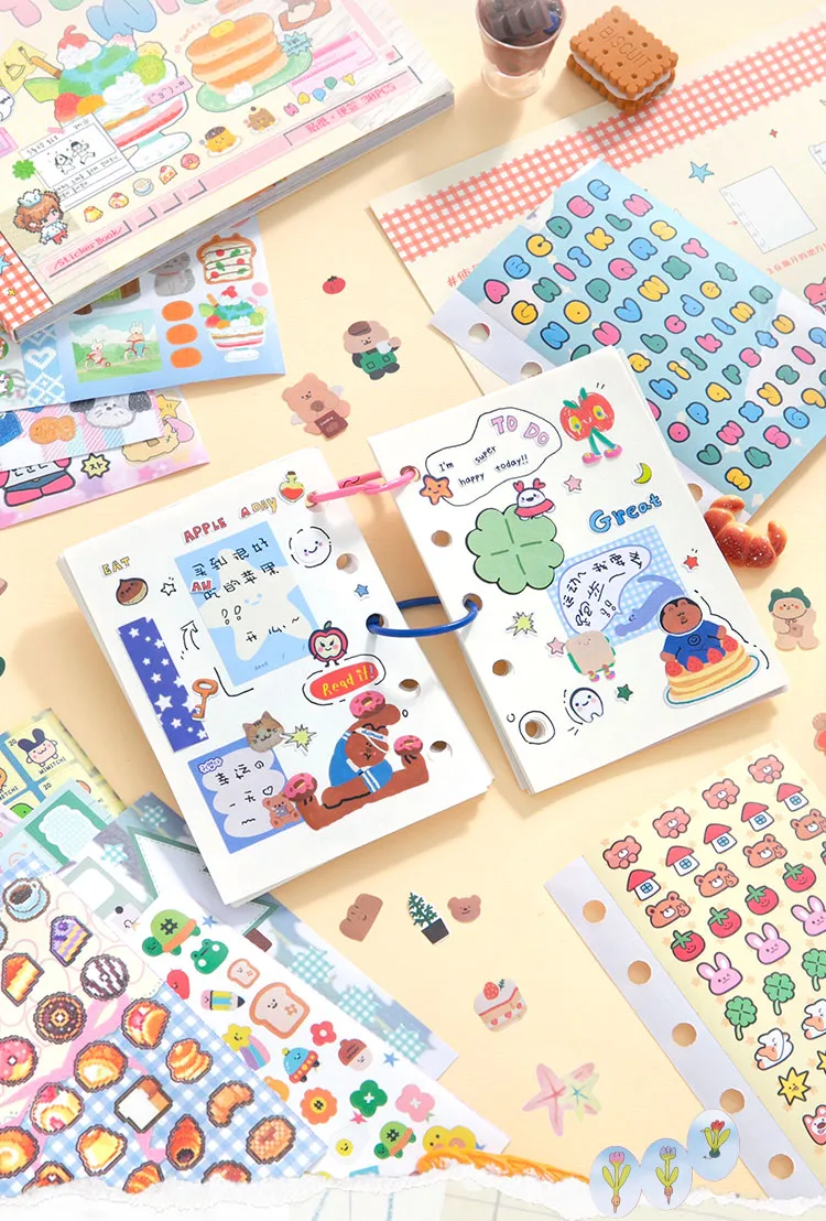 Cute New Style Cartoon Stickers 30 Sheets DIY Decorative Scrapbooking Sticker Books Animal Pattern School Supplies display picture 9