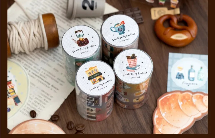 Retro Style Paper Tape 4 Designs 200cm/roll For Gifting Office Home Labeling Scrapbooking Creative DIY Decoration display picture 12