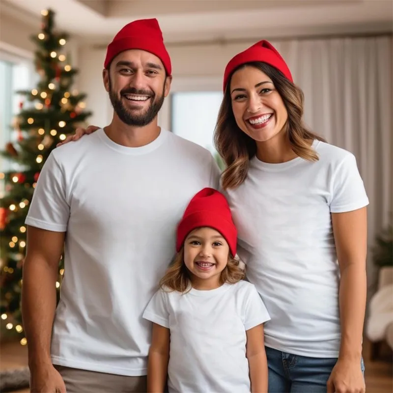 Customized Matching Family T-shirts Street Style Round Neck Short Sleeve Cotton Patriotic Design For Daily And Independence Day display picture 2