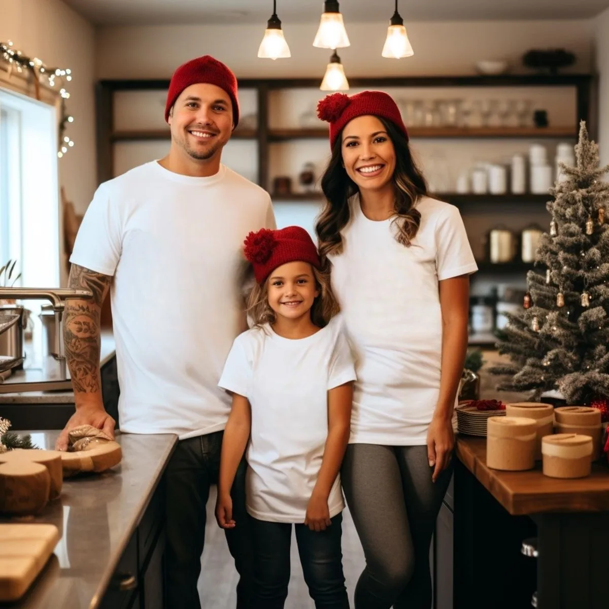 Customized Matching Family T-shirts Street Style Round Neck Short Sleeve Cotton Patriotic Design For Daily And Independence Day display picture 13