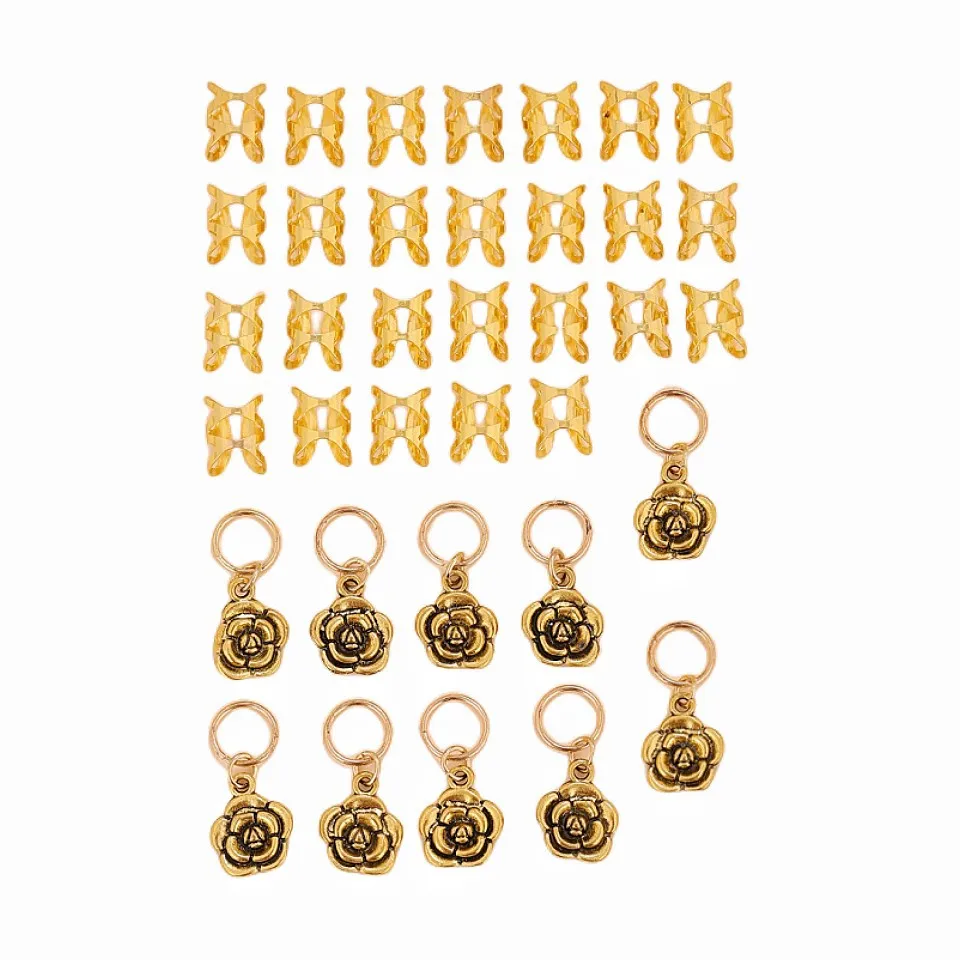 African Braids Hair Accessories Decorative Hair Clips Fake Hair Flowers Twist Spring Hollow Braids Festive Alloy Hairpins display picture 5