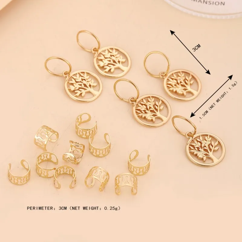 Leaf Pendant African Twist Braid Hair Accessories Decorative Openwork Fake Hair Accessories Versatile Elegant Cute For All Genders display picture 2