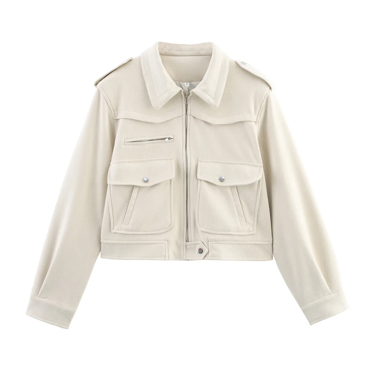 European Style Suede Jacket Outerwear Women's College Fresh Sweet Loose Fit Long Sleeve Vintage Style Fashion Outerwear display picture 1