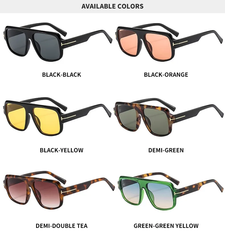 New TF Pilot Large Frame Sunglasses Men's  Fashion Toad Sunglasses Foreign Trade Fashion Wear Retro Glasses display picture 7