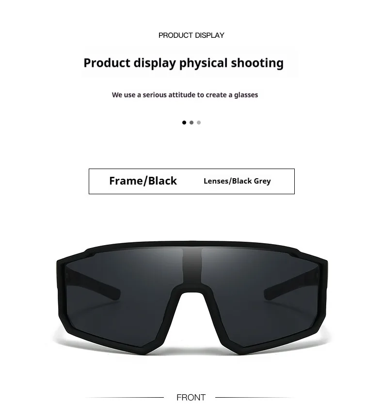 New  Large-Frame Cycling Glasses For Men, Outdoor Sports Windproof Sunglasses For Women, Mountaineering One-Piece Goggles, Ski Goggles display picture 2