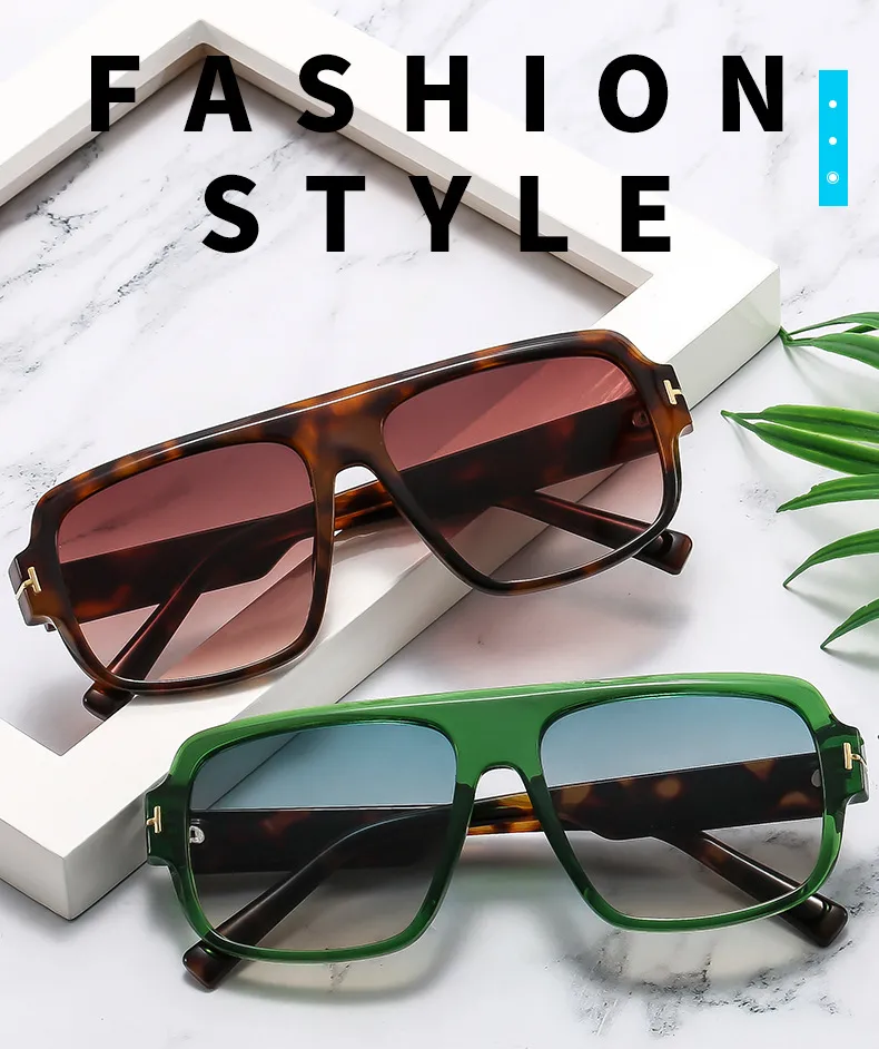 New TF Pilot Large Frame Sunglasses Men's  Fashion Toad Sunglasses Foreign Trade Fashion Wear Retro Glasses display picture 1