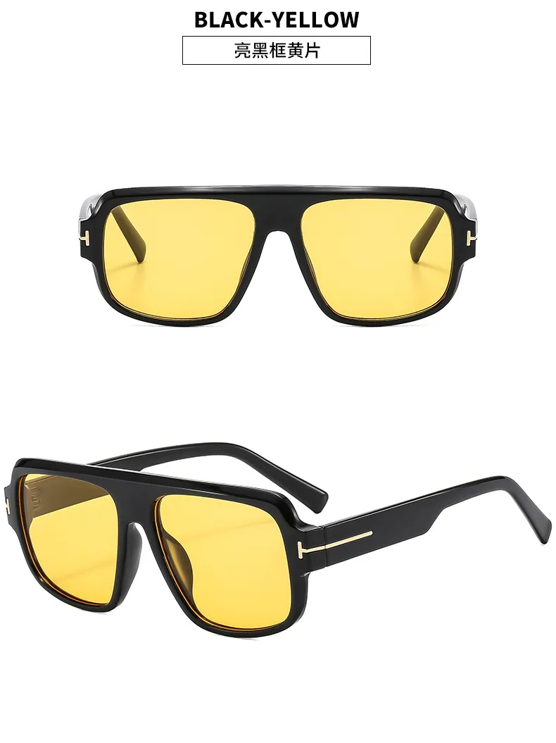 New TF Pilot Large Frame Sunglasses Men's  Fashion Toad Sunglasses Foreign Trade Fashion Wear Retro Glasses display picture 10