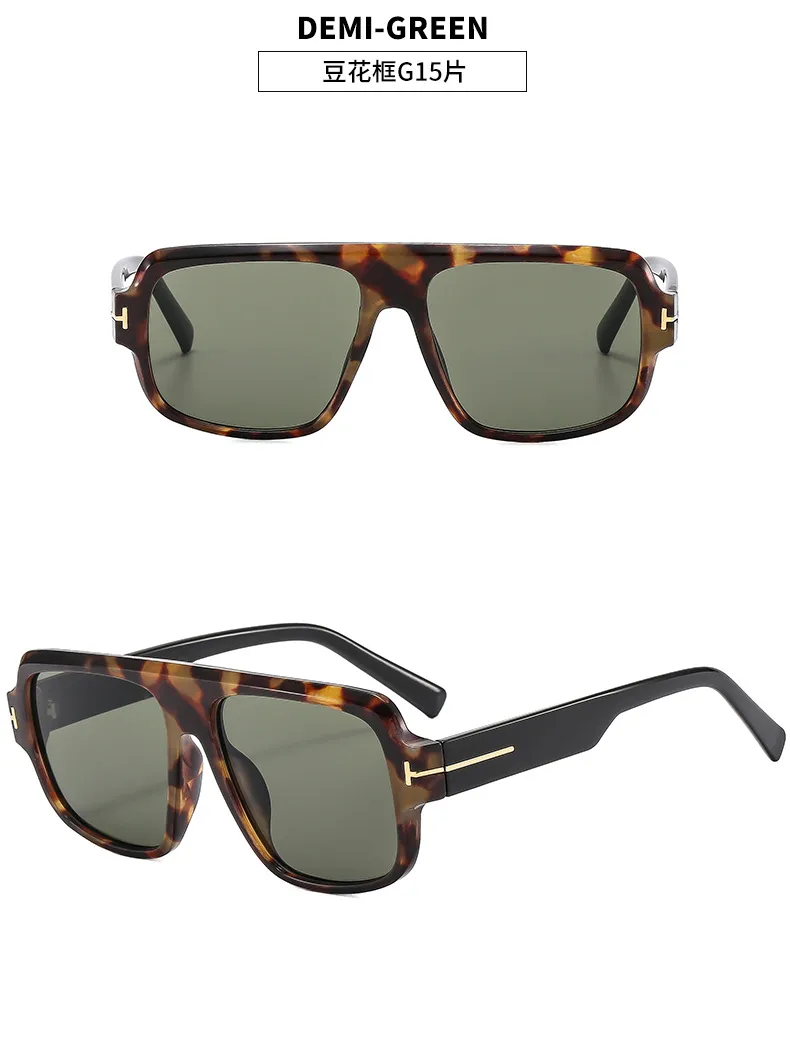 New TF Pilot Large Frame Sunglasses Men's  Fashion Toad Sunglasses Foreign Trade Fashion Wear Retro Glasses display picture 11