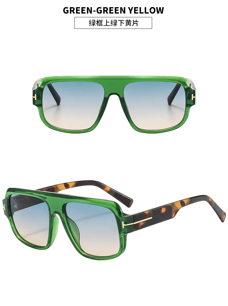 New TF Pilot Large Frame Sunglasses Men's  Fashion Toad Sunglasses Foreign Trade Fashion Wear Retro Glasses display picture 13