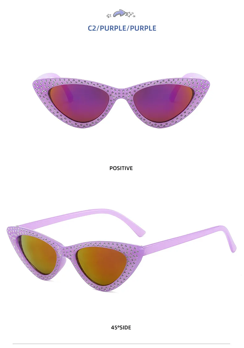 Factory Direct Foreign Trade Fashion Decorative Children's Sunglasses Colorful Coated Baby Sunglasses display picture 4