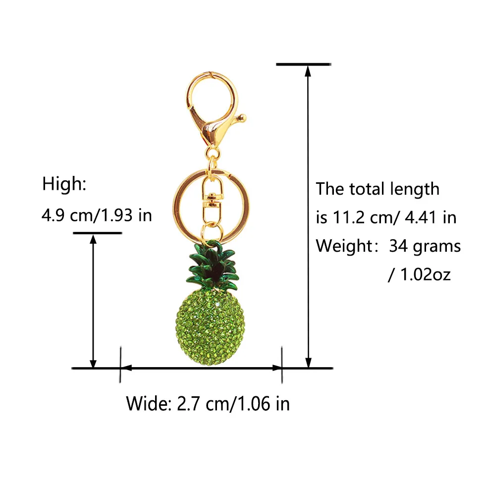 1 Piece Pastoral Pineapple Alloy Unisex Keychain display picture 2