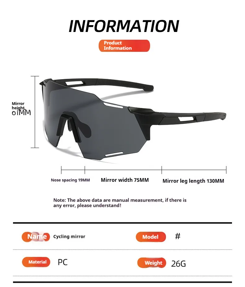 New Windproof Sunscreen Color-Changing Bicycle Sunglasses Road Riding Sunglasses Color Film Men's And Women's Sports Glasses display picture 2