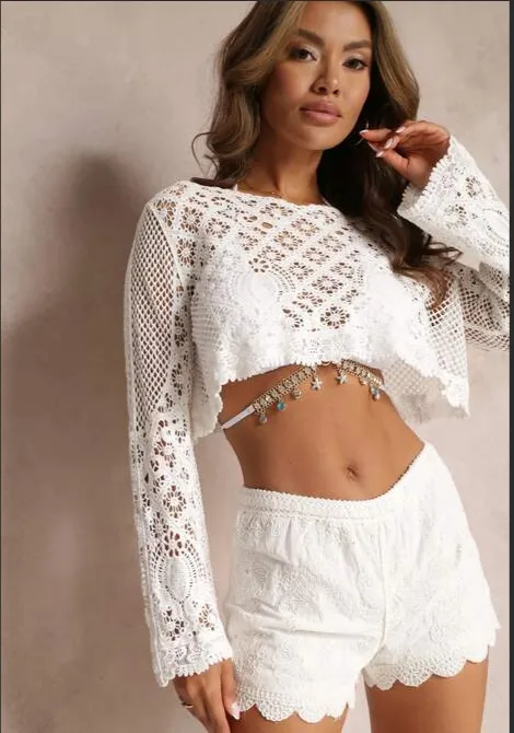 Women's Casual Solid Color Hollow Out Knitwear display picture 7
