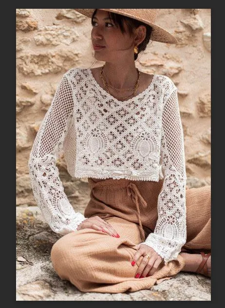 Women's Casual Solid Color Hollow Out Knitwear display picture 10