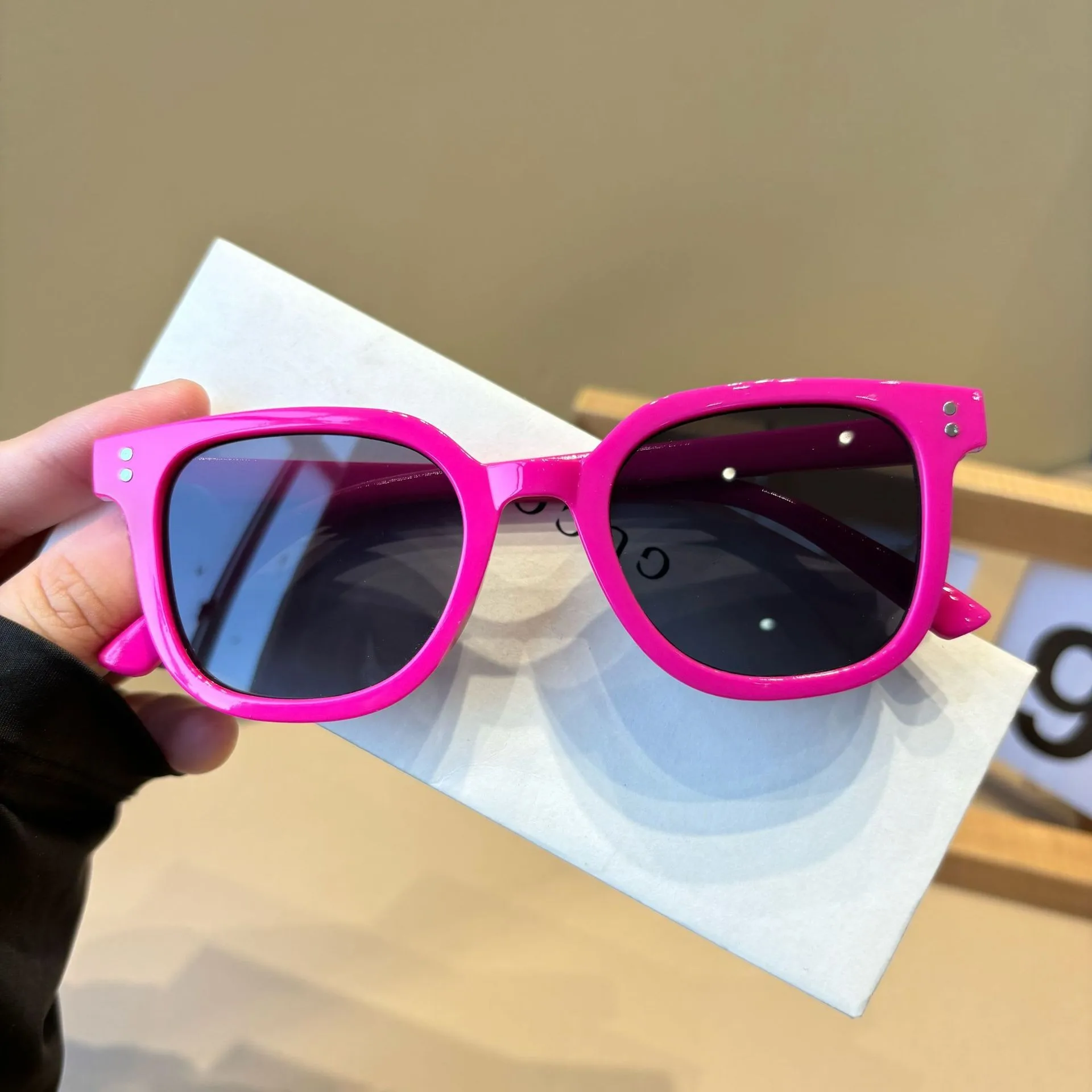 New Style Rice Stud Children's Sunglasses Summer New Version Ins Dopamine Multicolor Fashion Cute Cartoon Baby Fashion display picture 4