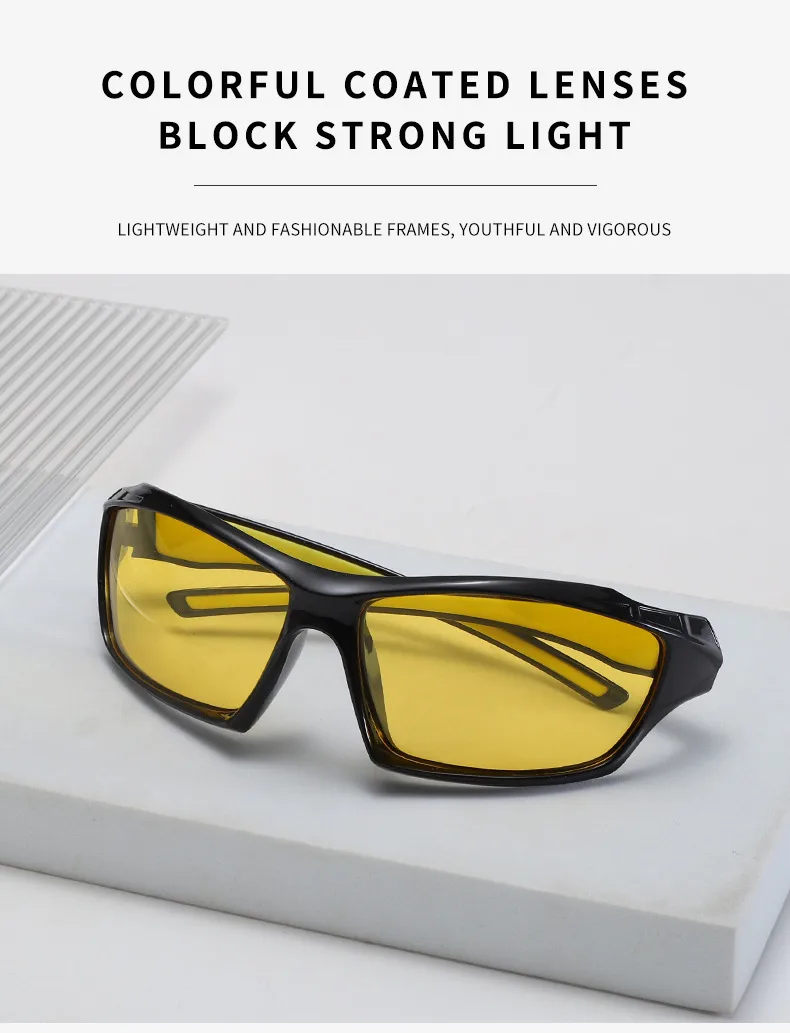 New  Men's Cycling Sports Polarized Sunglasses Outdoor Fishing And Driving Color Film Color-Changing Sunglasses In Stock display picture 2