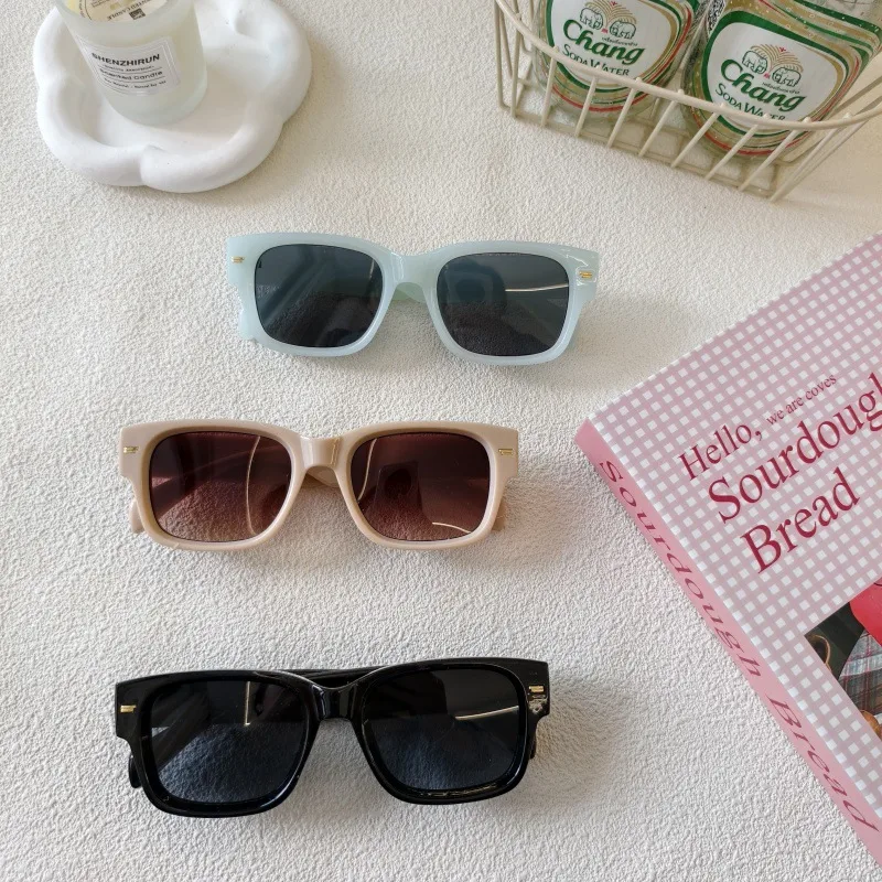 Exaggerated Street Leopard UV400 Protection Resin Square Quadrilateral Full Frame Glasses display picture 3