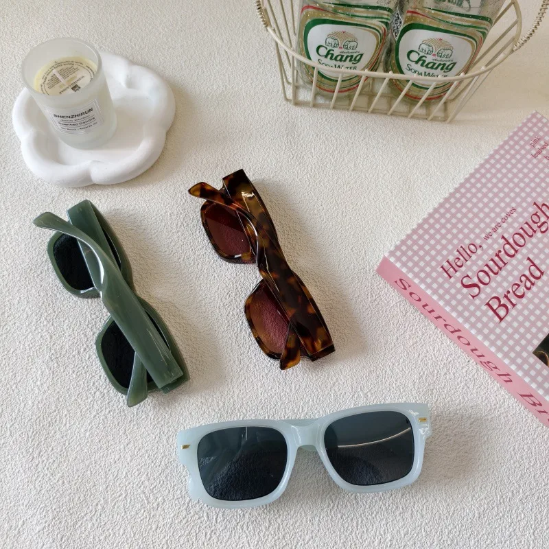 Exaggerated Street Leopard UV400 Protection Resin Square Quadrilateral Full Frame Glasses display picture 6