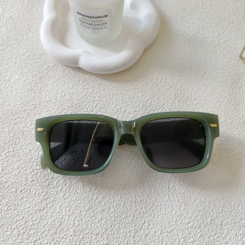 Exaggerated Street Leopard UV400 Protection Resin Square Quadrilateral Full Frame Glasses display picture 8
